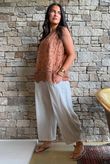 Veronica Embroidered Tank Rust